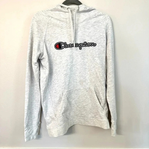 Champion Authentic Athleticwear Classic Gray "Champion" Hoodie Sz Large - Picture 2 of 10